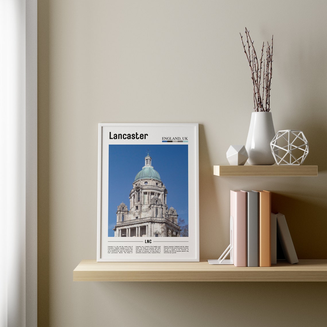 Lancaster Print Lancaster Poster Lancaster Wall Art Oil Painting Poster Colorful City Print City Artwork Travel Artwork Travel Wall Art - Image 3