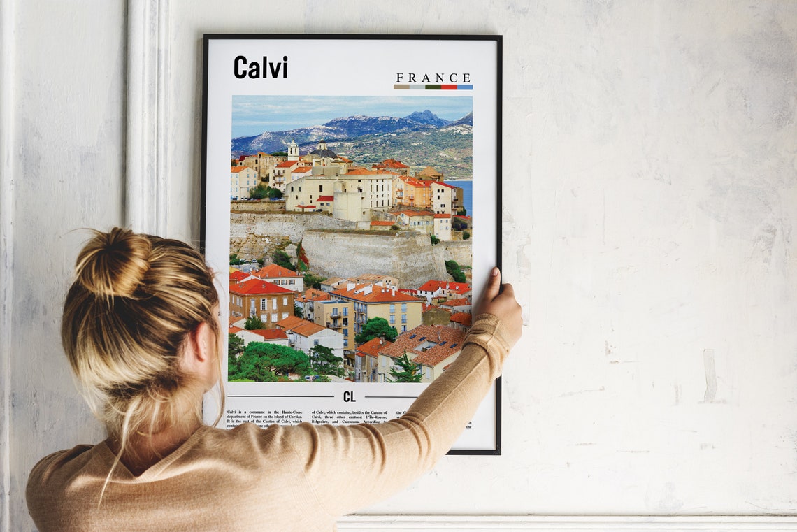 Calvi Print Calvi Poster Calvi Wall Art Oil Painting Poster Colorful City Print City Artwork Travel Artwork Travel Wall Art - Image 4