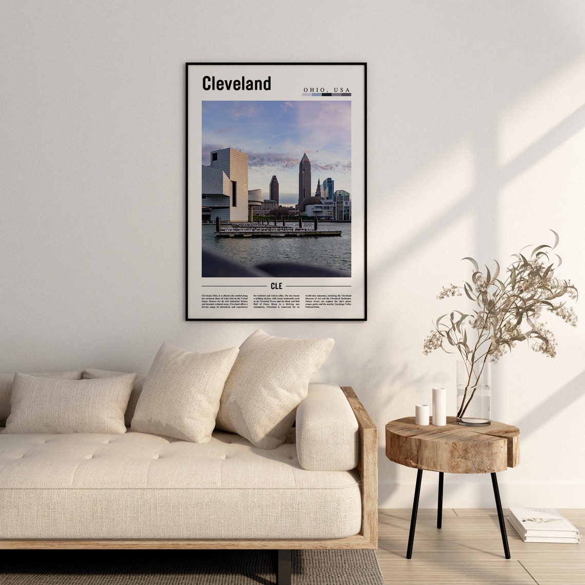 Cleveland Poster Cleveland Print Cleveland Wall Art United States Photo United States Poster United States Print - Image 2