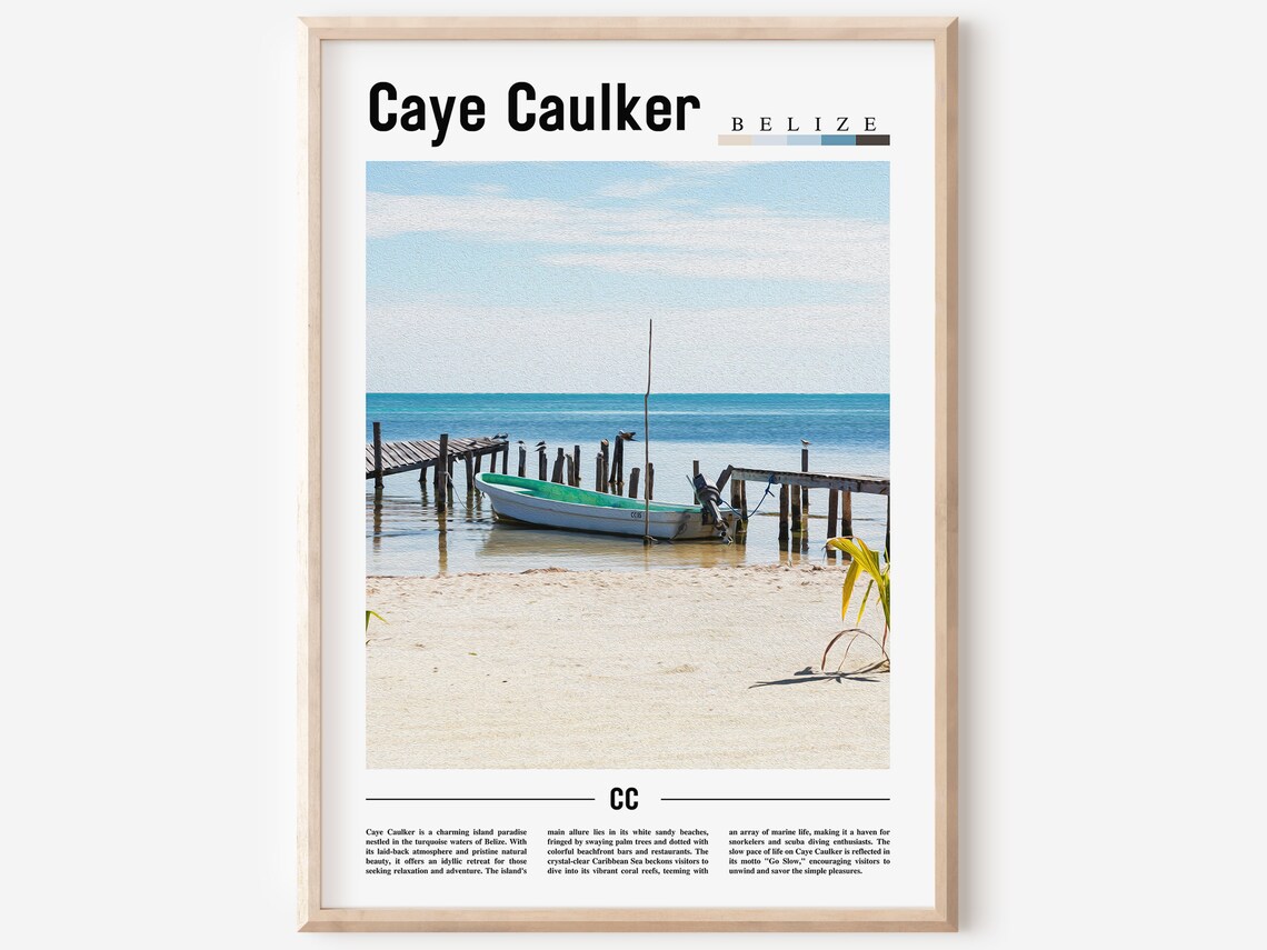 Caye Caulker Travel Poster, Central America