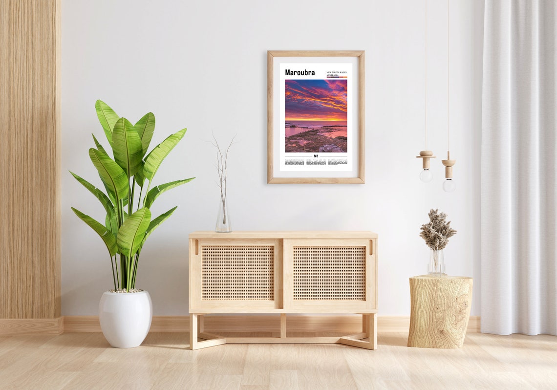 Maroubra Print Maroubra Poster Maroubra Wall Art Oil Painting Poster Colorful City Print City Artwork Travel Artwork Travel Wall Art - Image 5
