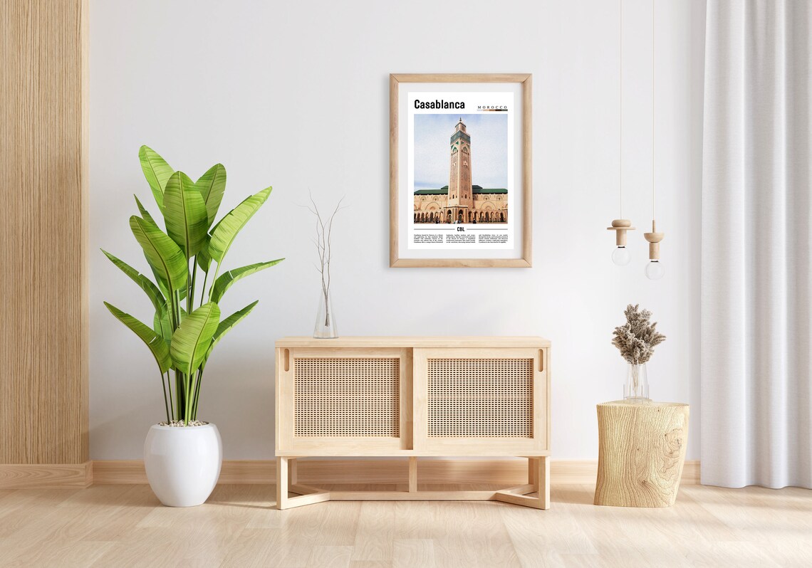Casablanca Minimal Travel Poster, Oil Painting - Image 5