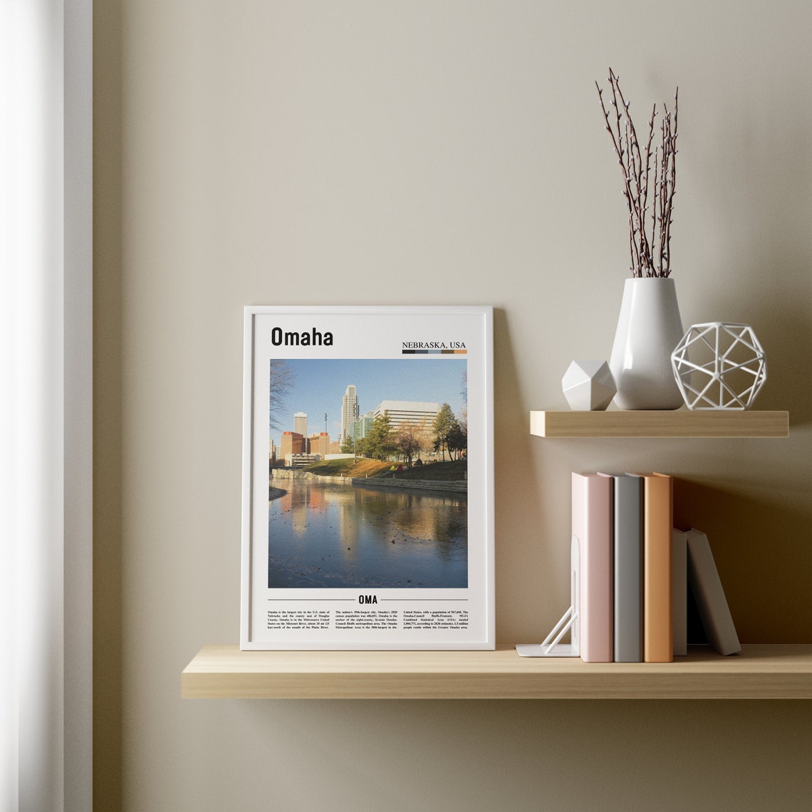 Omaha Print Omaha Poster Omaha Wall Art Oil Painting Poster Colorful City Print City Artwork Travel Artwork Travel Wall Art City Art - Image 3