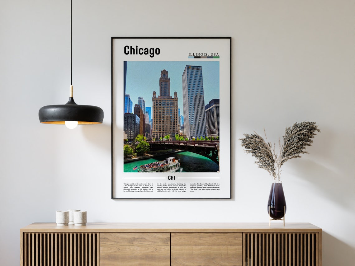 Chicago Print Chicago Poster Chicago Wall Art United States Photo United States Poster United States Print - Image 4
