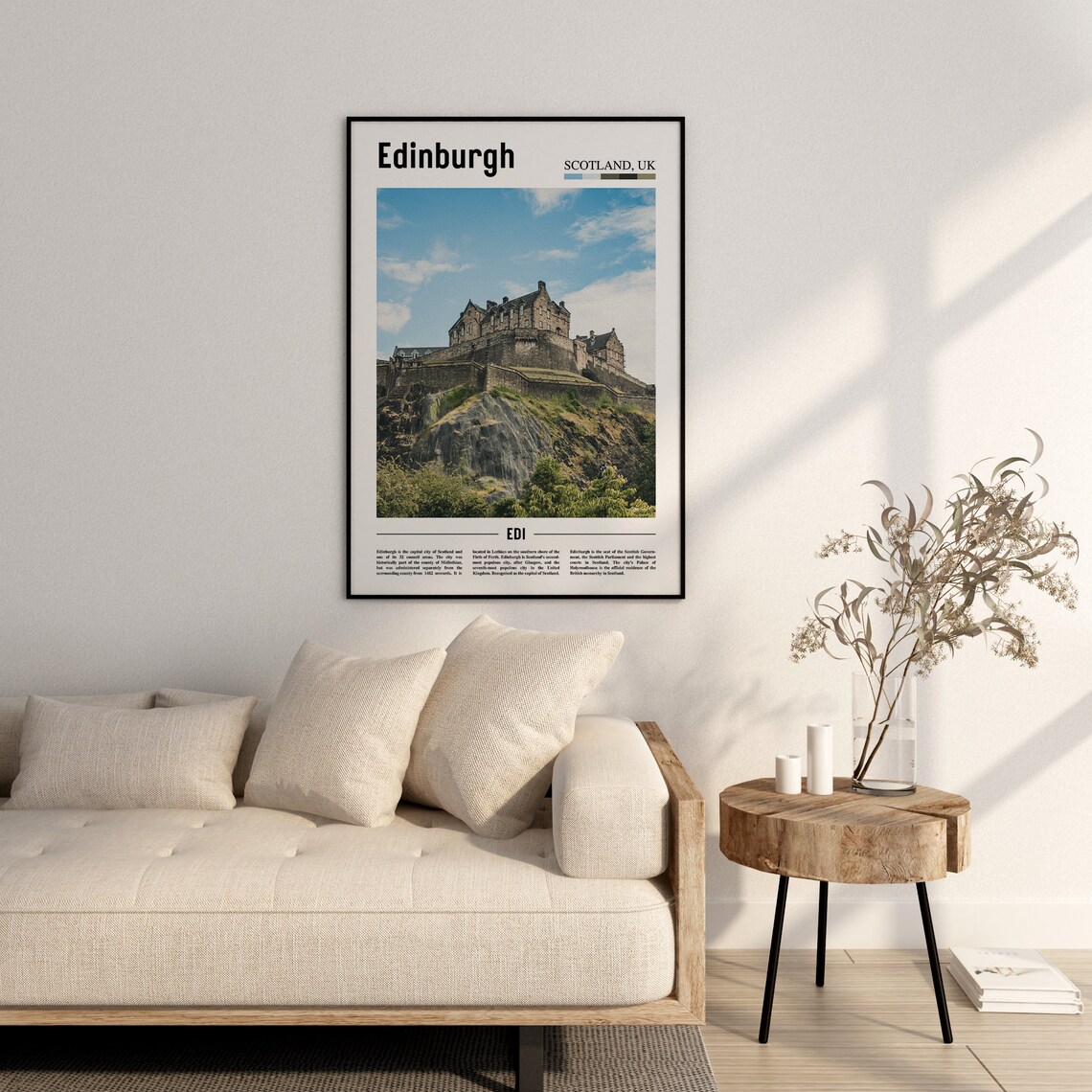 Edinburgh Poster Edinburgh Print Edinburgh Wall Art Minimal Travel Print Minimal City Poster Travel Destination Oil Painting Poster - Image 2
