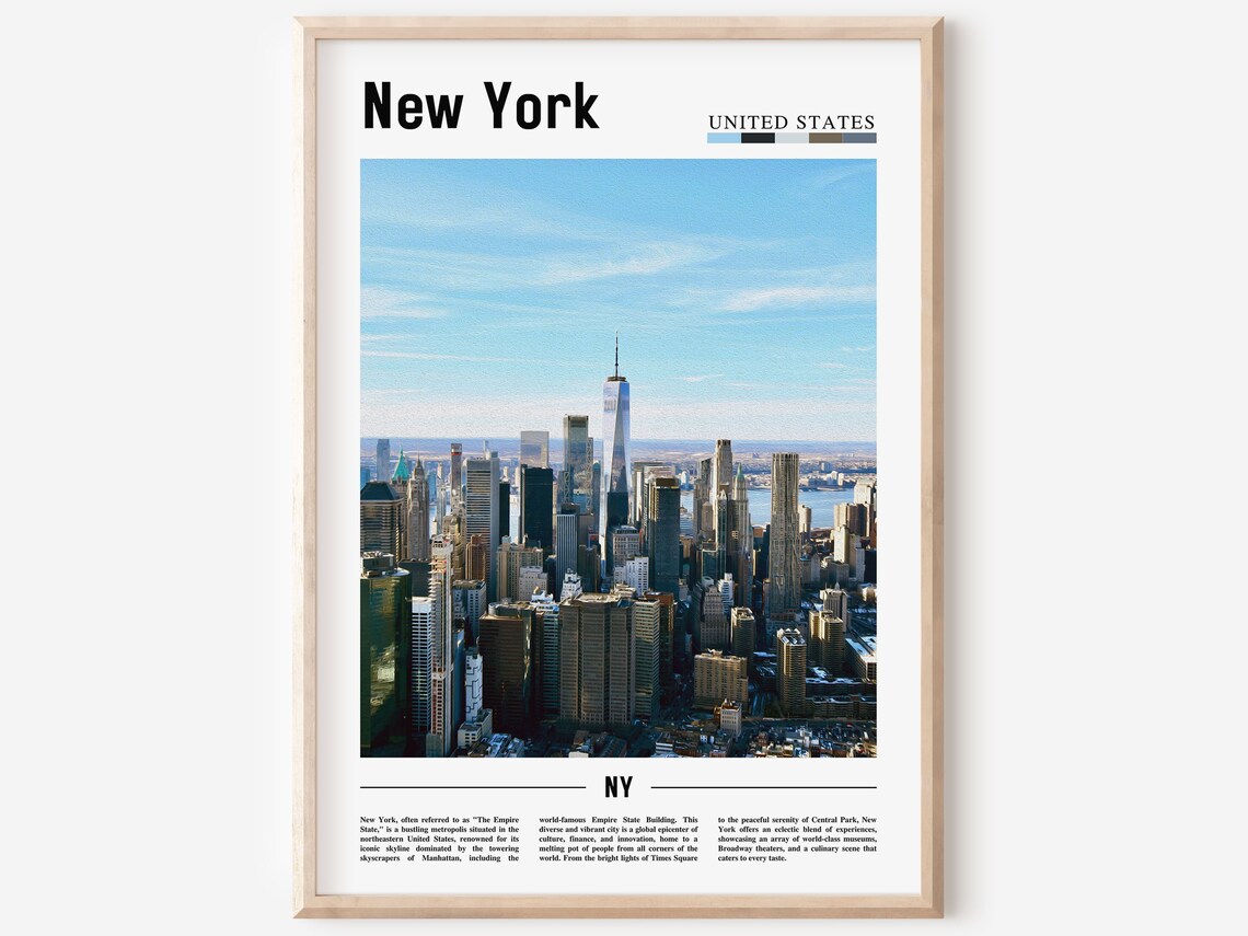 New York Travel Poster, New York Photo Print