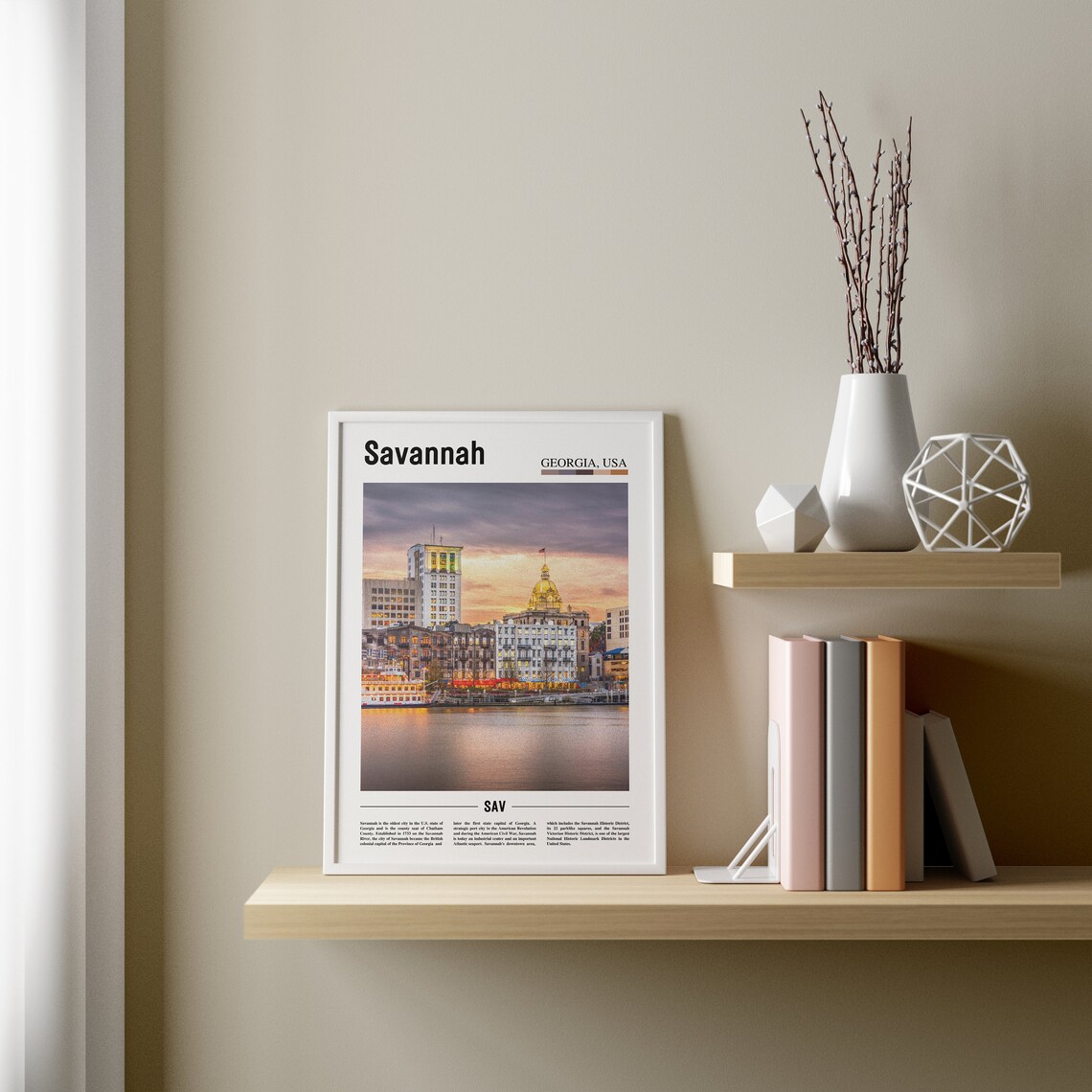 Savannah Travel Poster, Colorful City Artwork - Image 3