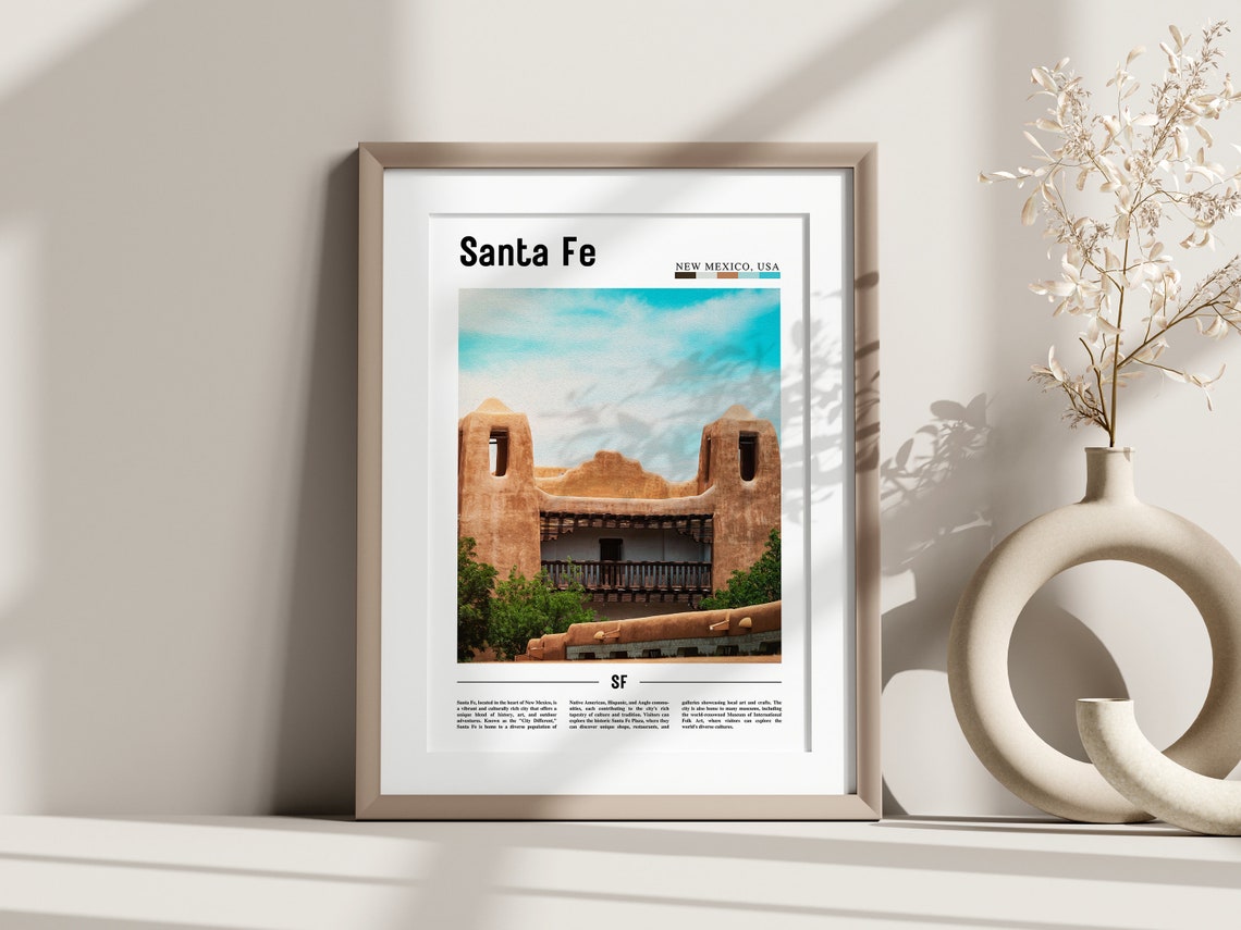 Santa Fe Poster Santa Fe Print Santa Fe Wall Art United States Photo United States Poster United States Print - Image 4