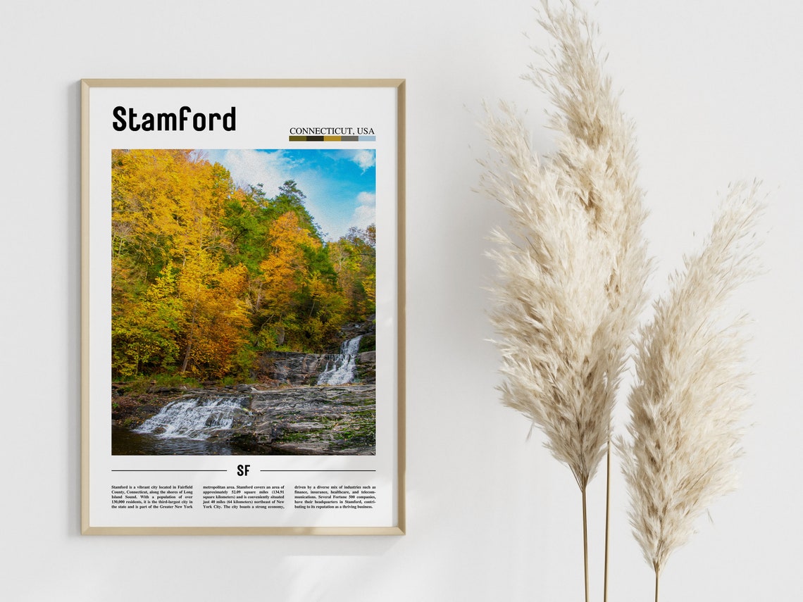Stamford Poster Stamford Print Stamford Wall Art United States Photo United States Poster United States Print - Image 3
