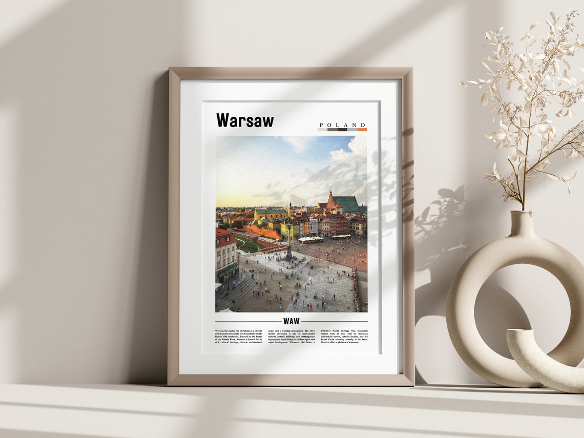 Warsaw Poster Warsaw Print Warsaw Wall Art Europe Photo Europe Poster Europe Print Travel Poster - Image 3