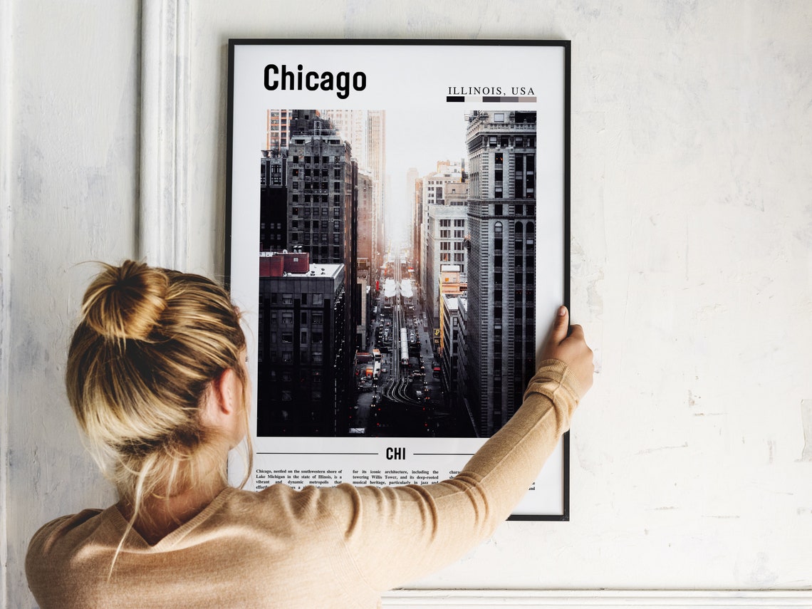 Chicago Print Chicago Poster Chicago Wall Art United States Photo United States Poster United States Print - Image 5