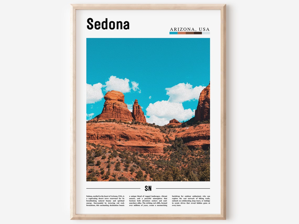 Sedona Poster Sedona Print Sedona Wall Art United States Photo United States Poster United States Print