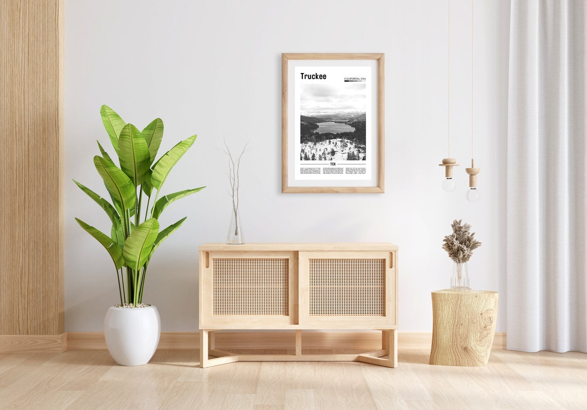 Truckee Print Black And White Truckee Poster Truckee Wall Art Travel Poster City Artwork Travel Artwork Travel Wall Art City Art Print - Image 5