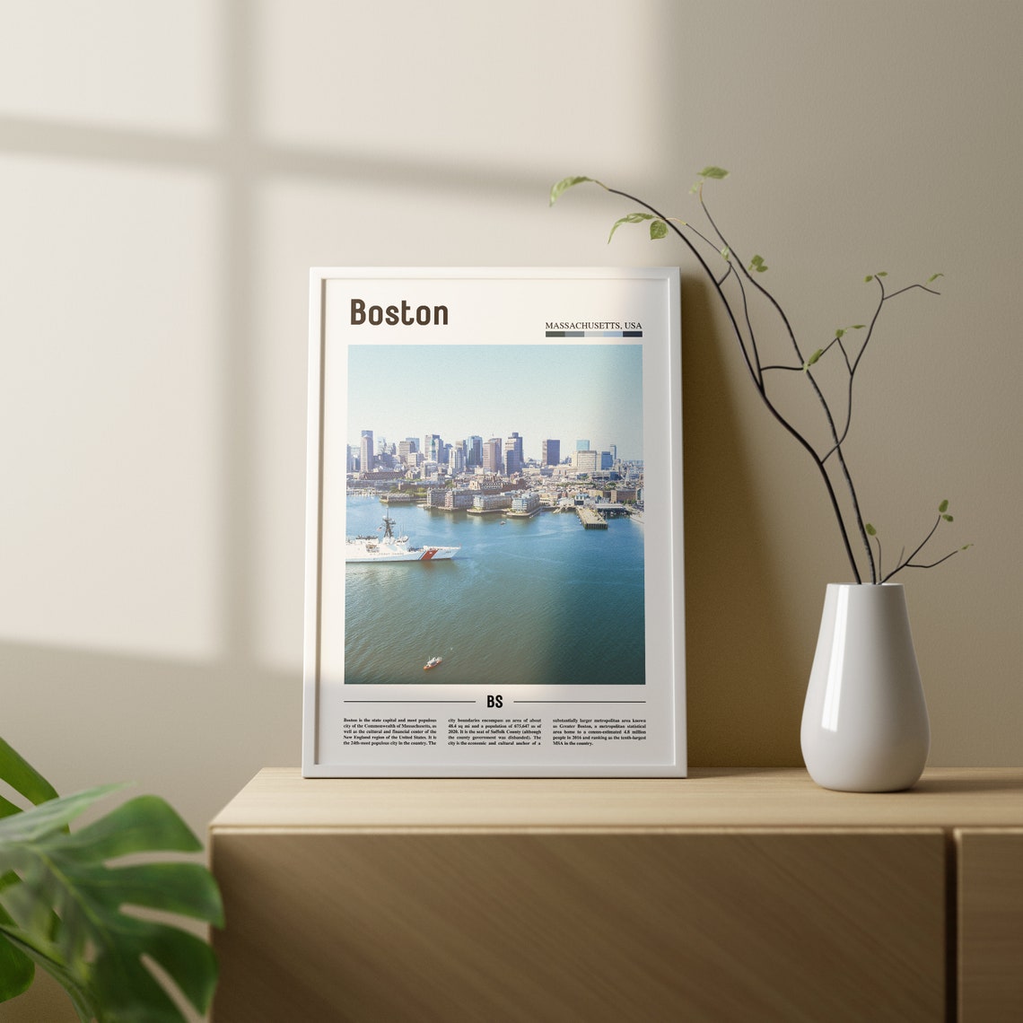 Boston Print Boston Poster Boston Wall Art Oil Painting Poster Colorful City Print City Artwork Travel Artwork Travel Wall Art - Image 2
