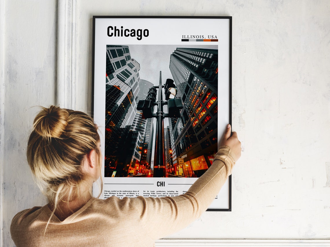 Chicago Print Chicago Poster Chicago Wall Art United States Photo United States Poster United States Print - Image 5
