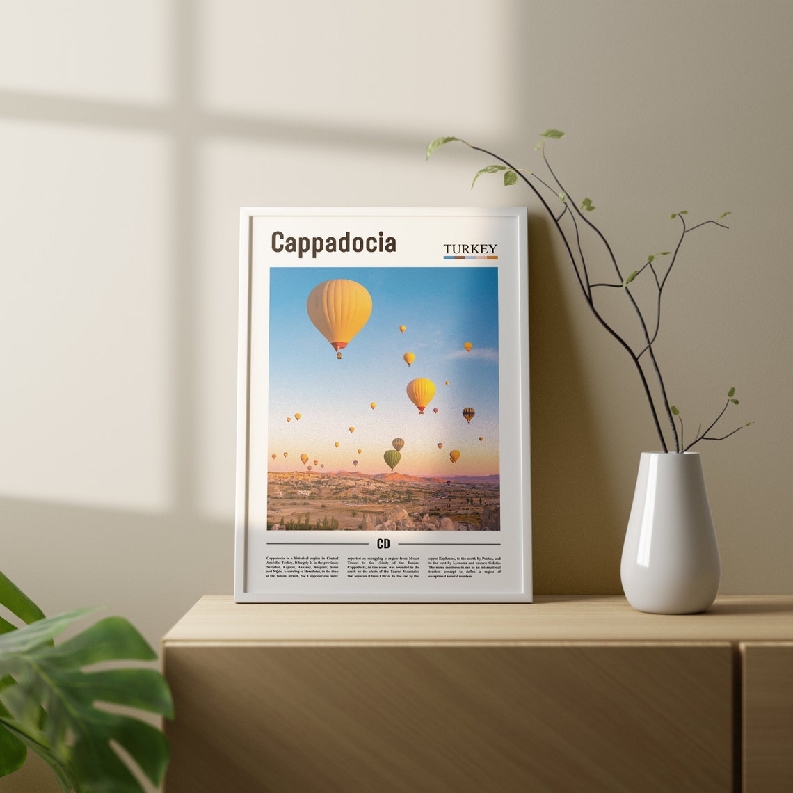 Cappadocia Print Cappadocia Poster Cappadocia Wall Art Oil Painting Poster Colorful City Print City Artwork Travel Artwork Travel Art - Image 2