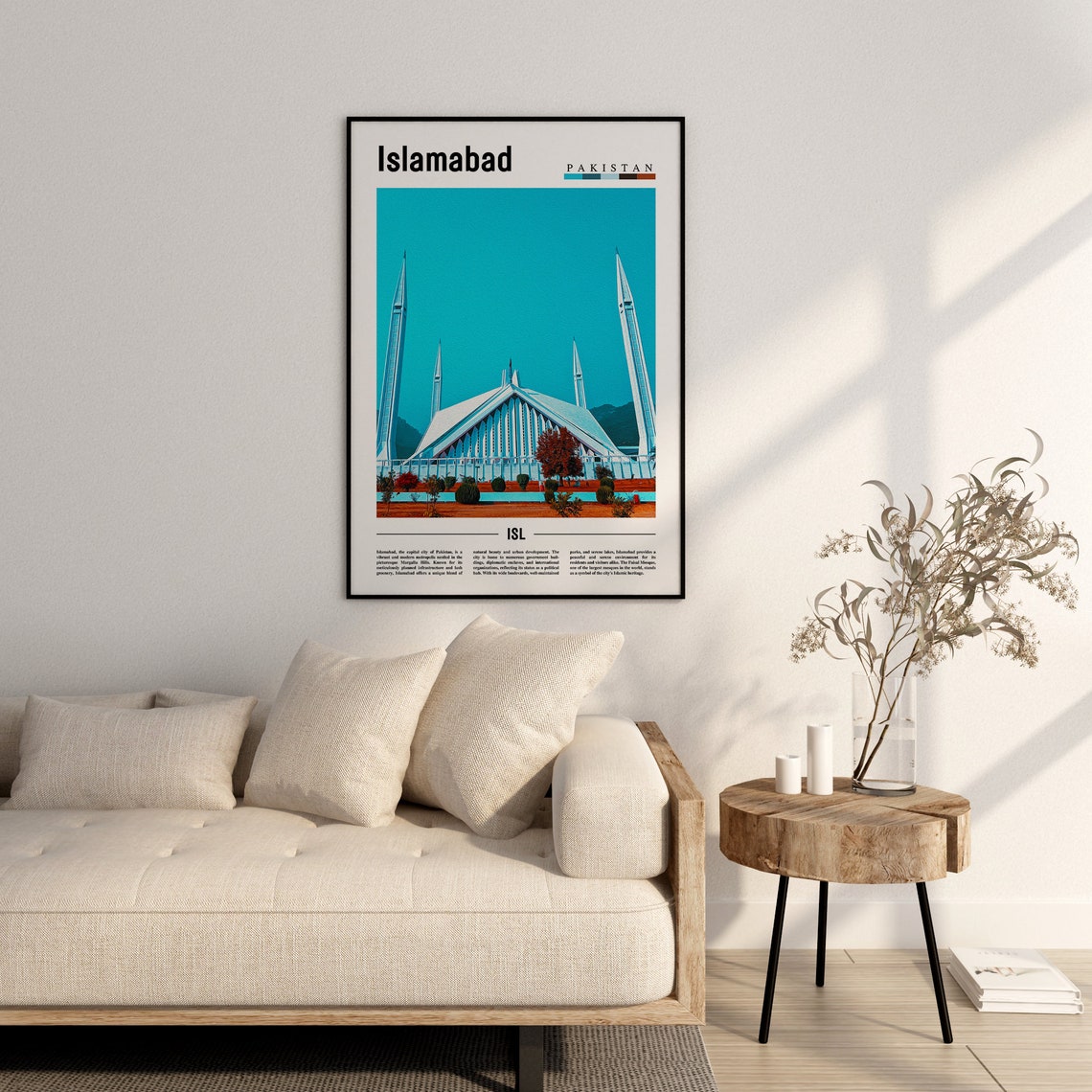 Islamabad Poster Islamabad Print Islamabad Wall Art Asia Print Asia Poster Asia Photo Minimal Travel Poster - Image 2
