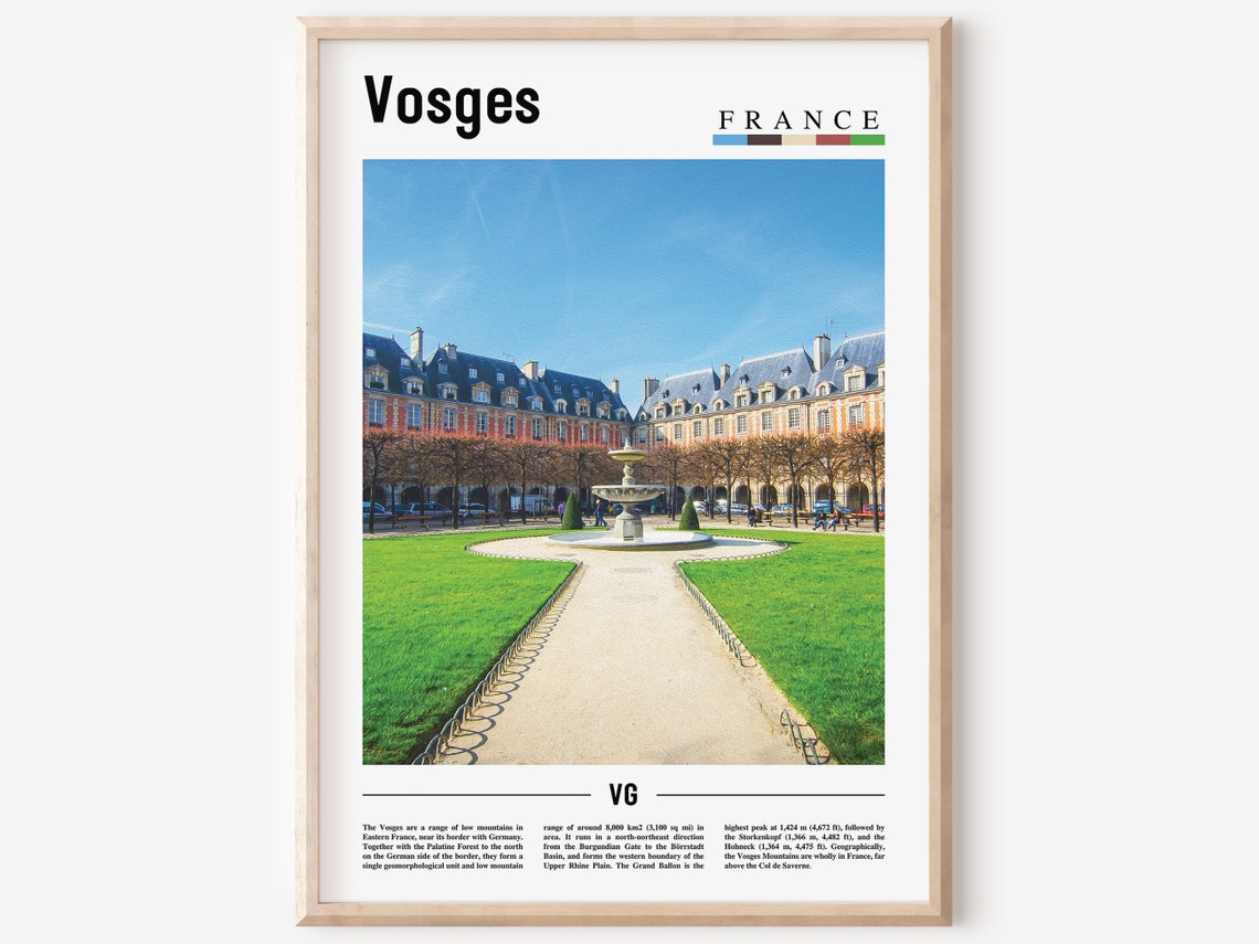 Vosges Print Vosges Poster Vosges Wall Art Oil Painting Poster Colorful City Print City Artwork Travel Artwork Travel Wall Art