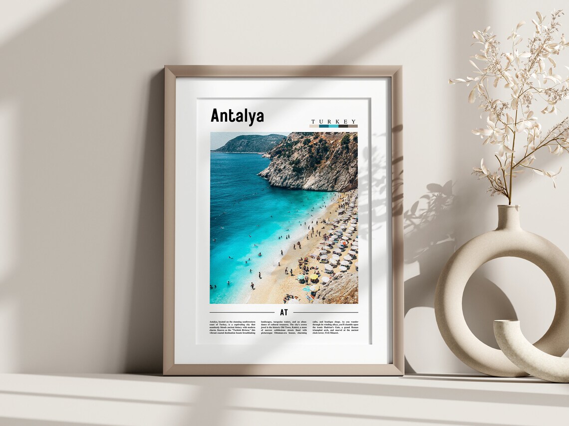 Antalya Poster Antalya Print Antalya Wall Art Europe Photo Europe Poster Europe Print Travel Poster - Image 3