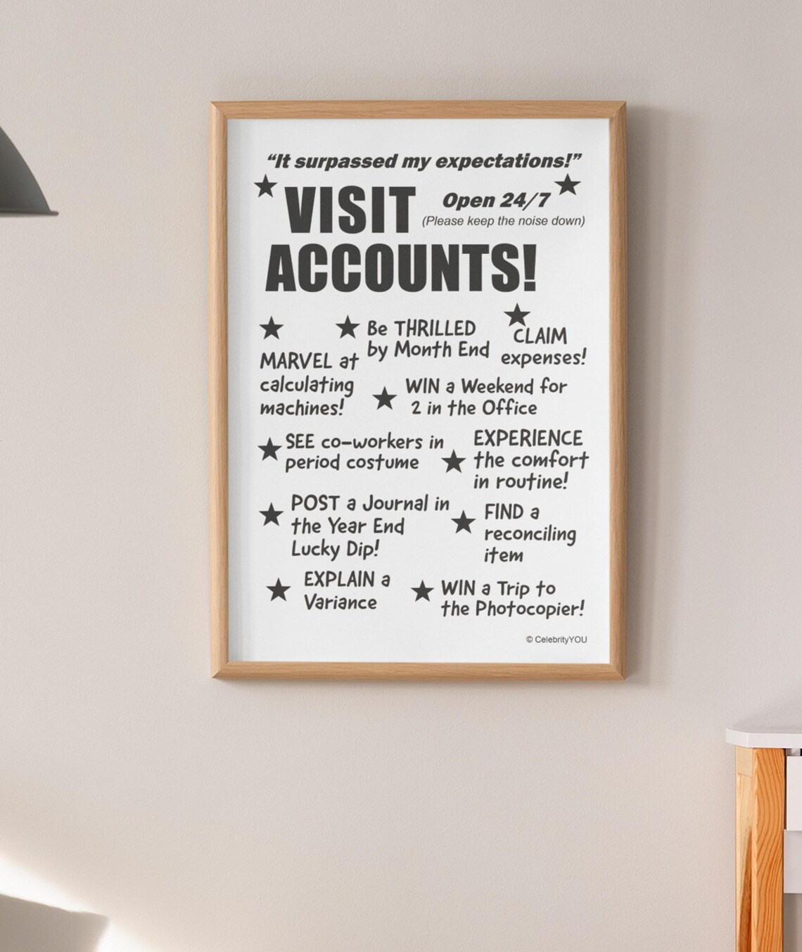 Funny Accounting Office Sign, Witty Finance Poster - Image 3