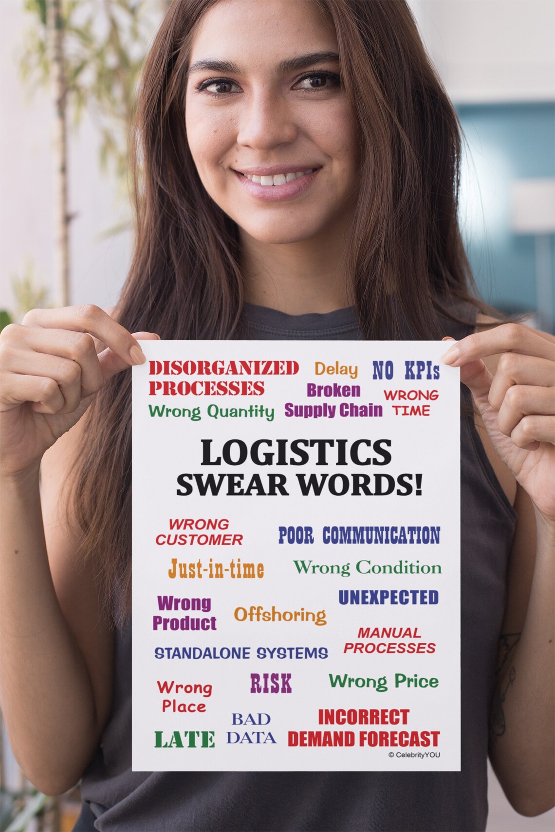 Logistics Swear Words Funny Office Poster - Image 2