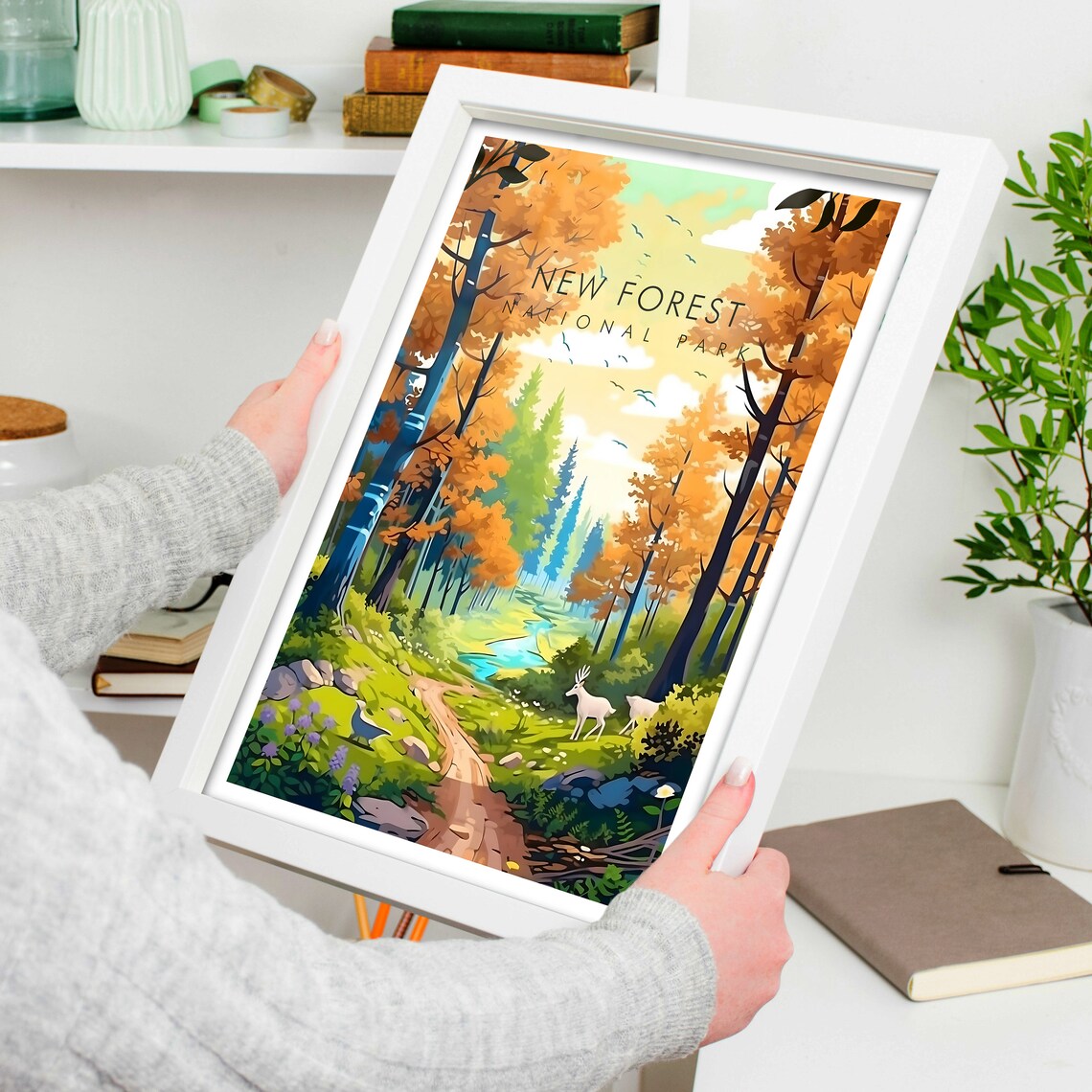 New Forest Travel Poster, Nature Landscape - Image 4