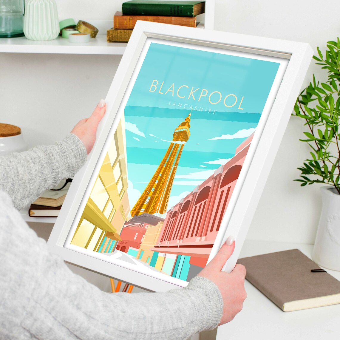 Blackpool Print, Lancashire Travel Poster - Image 4