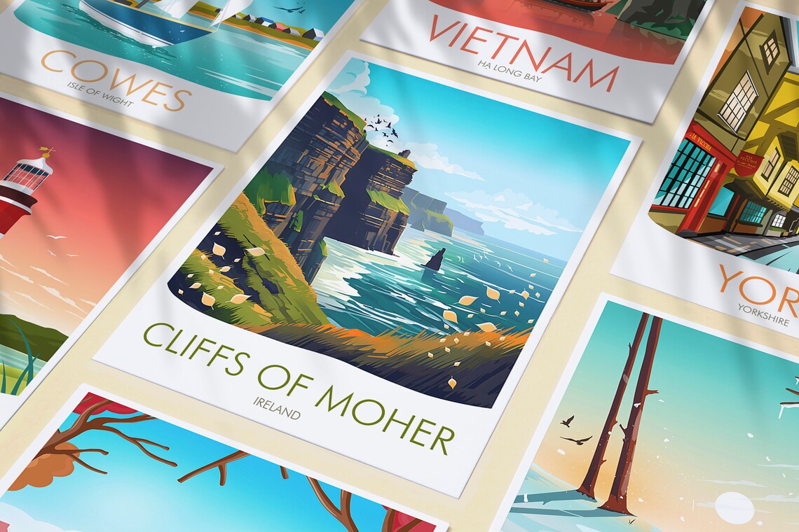 Cliffs Of Moher Ireland Travel Poster, Landscape - Image 3