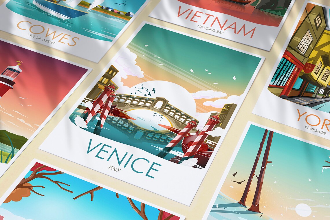 Venice Travel Poster, Italy Canals Wall Art Print - Image 3