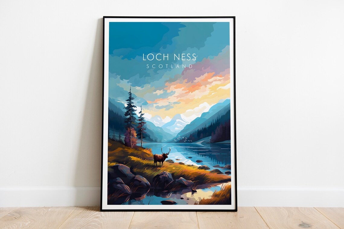 Loch Ness Travel Poster, Scotland Wall Art Print - Image 2