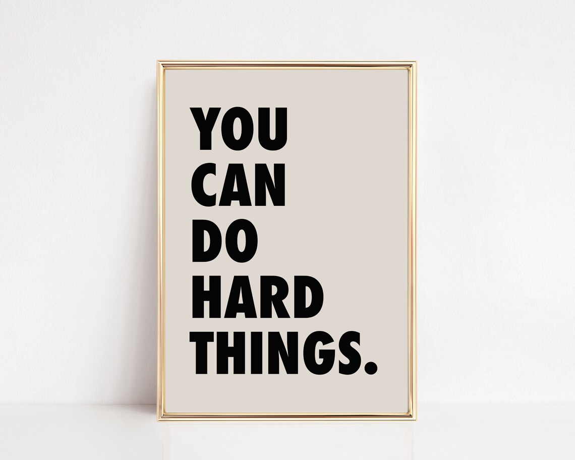 You Can Do Hard Things Motivational Poster, Classroom Decor - Image 2
