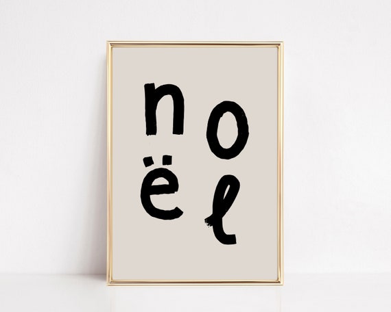 Nordic Christmas Noel Modern Christmas Art Print