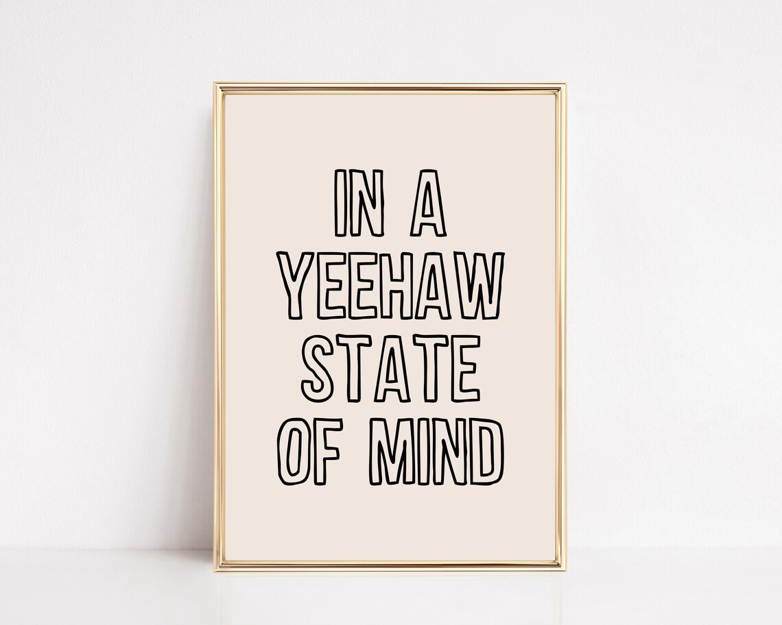 Yeehaw Print, Western Home Decor Art Print