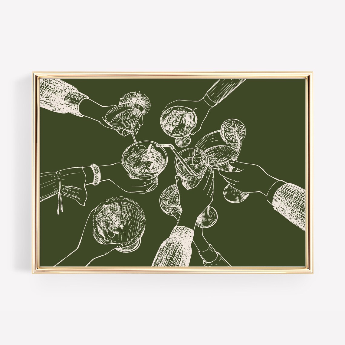 Cheers Sign Aesthetic Bar Wall Art Poster