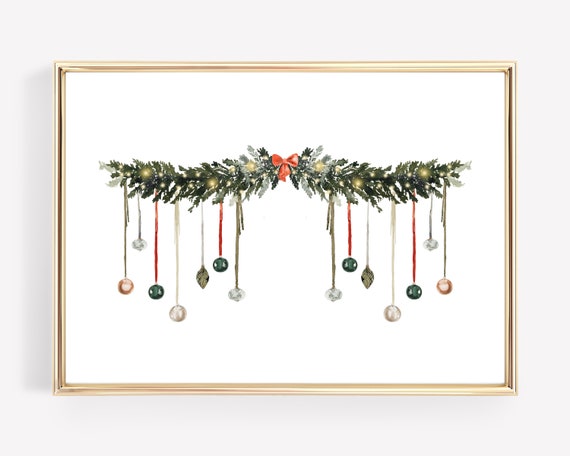 Classic Christmas Print, Farmhouse Holiday Decor