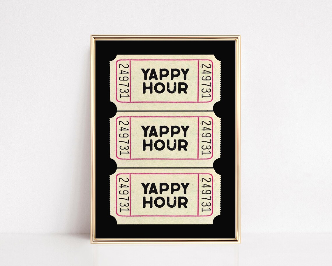 Happy Hour Sign Cocktail Art, Bar Cart Decor - Image 2