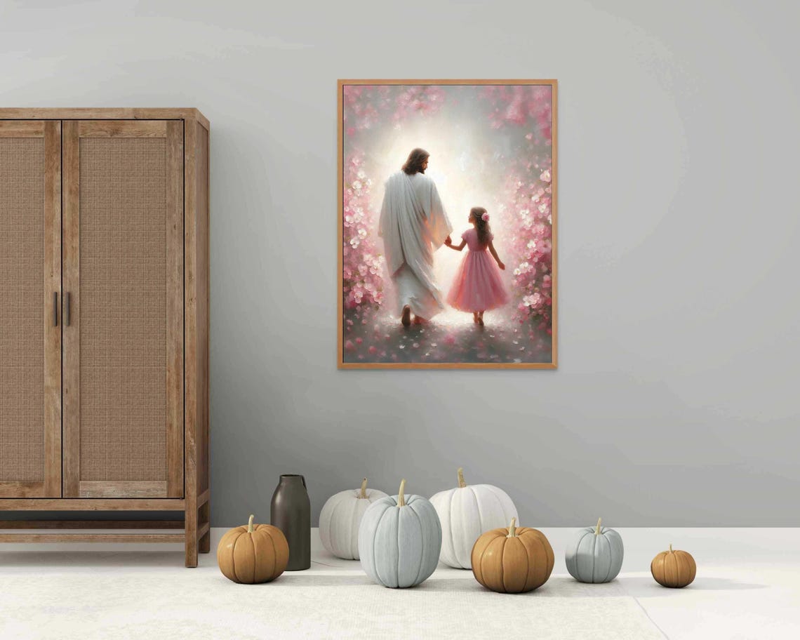 Traveled Road Christian Art Jesus With Girl Picture Of Jesus Christian Art For Women Jesus Art Lds Prints Bible Art Catholic Art - Image 3
