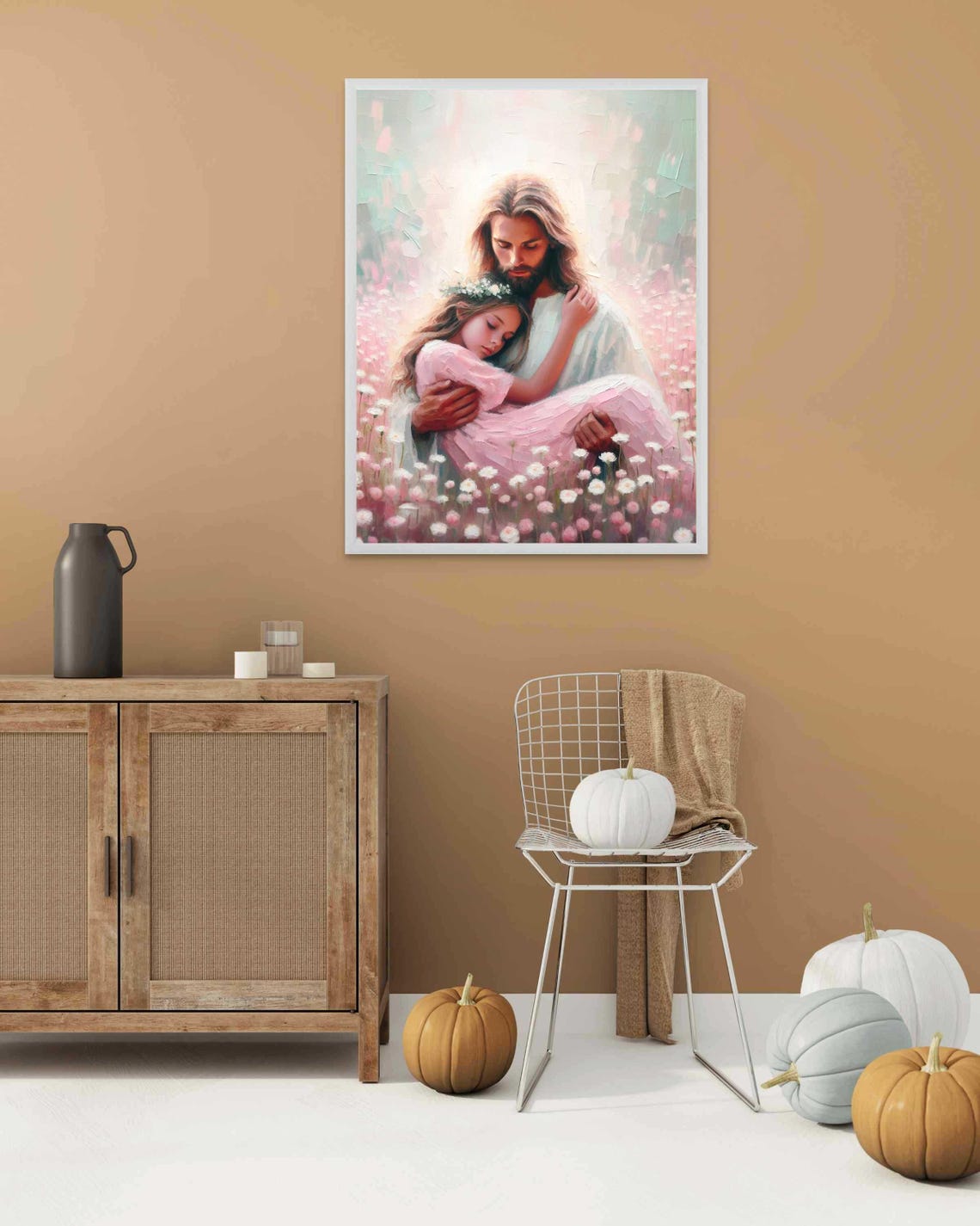 Save Her Christian Wall Art Jesus And Girl Picture Of Jesus Lds Painting Bible Prints Christian Nursery Art Jesus Prints Jesus Art - Image 2