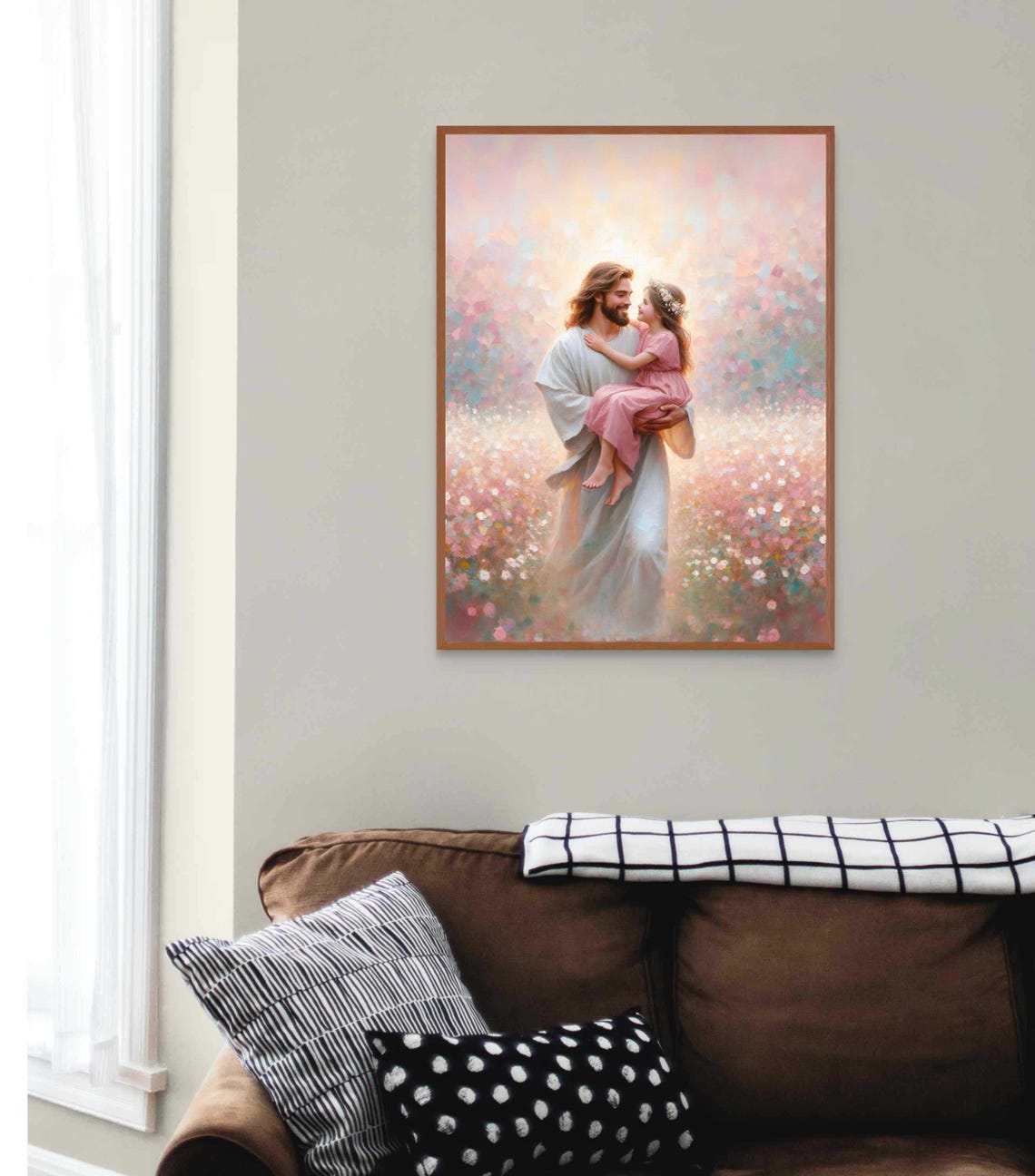 Days Of Happiness Christian Wall Art Jesus With Little Girl Picture Of Jesus Lds Wall Art Bible Art Jesus With Kids Jesus Portrait - Image 4