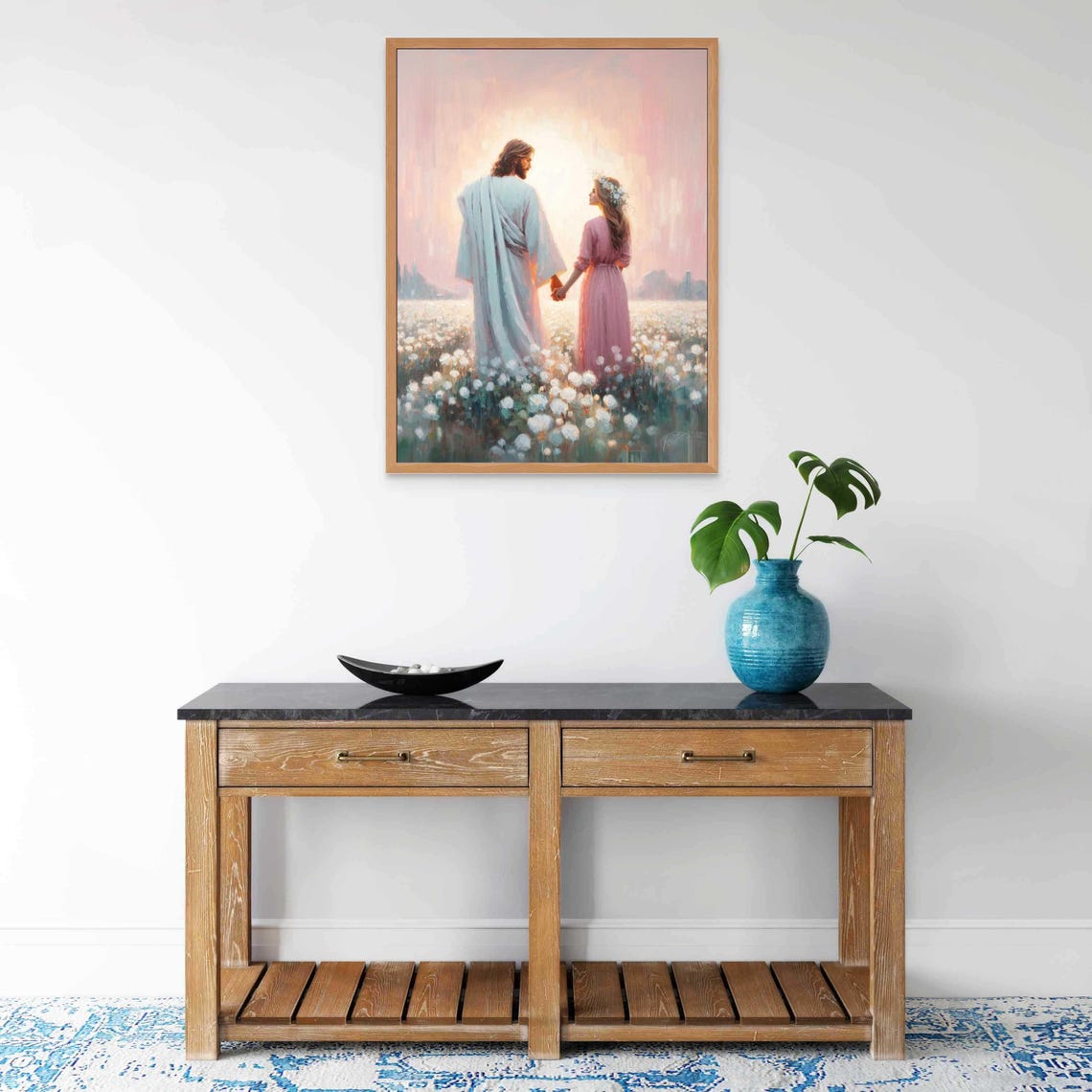 Happy With Jesus Christian Painting Jesus And Woman Jesus Painting Lds Painting Bible Art Jesus And Girl Jesus Portrait Jesus Prints - Image 6