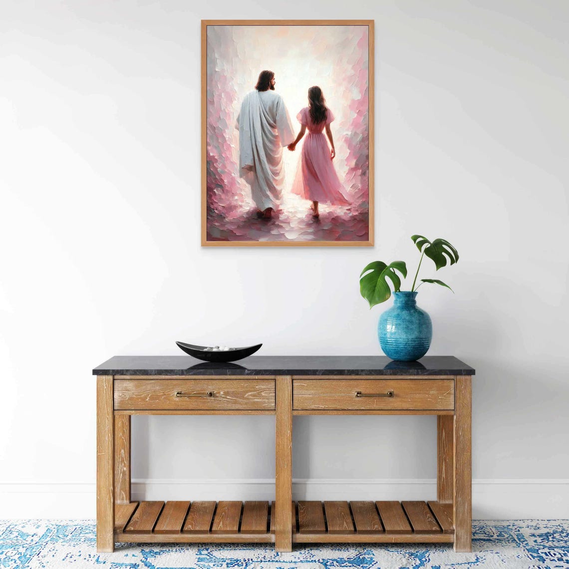 You And Him Christian Wall Art Jesus And Woman Jesus Painting Lds Art Bible Prints Jesus And Girl Art Jesus Art Christian - Image 6
