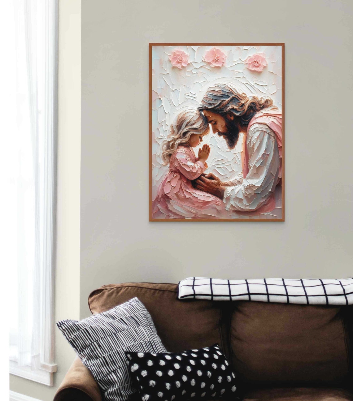 Little Prayers Christian Art Jesus And Little Girl Prayer Jesus Picture Lds Art Bible Painting Jesus With Children Jesus Praying Girl - Image 3