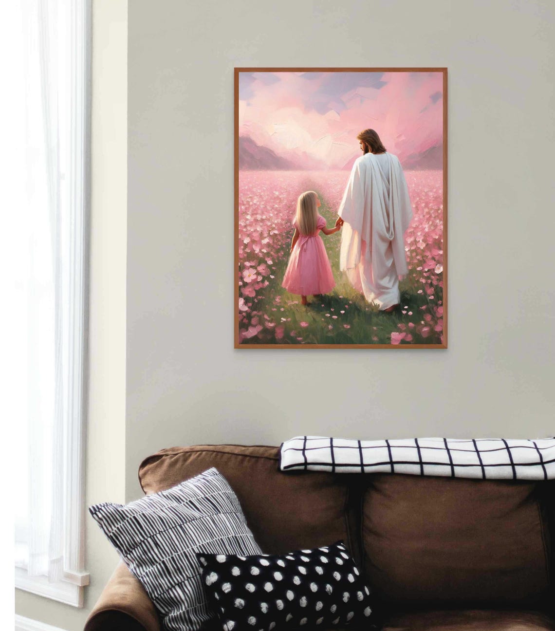 Your Path His Support Christian Painting Jesus With Girl Jesus Art Lds Painting Bible Prints Jesus And Children Art Picture Of Jesus - Image 6