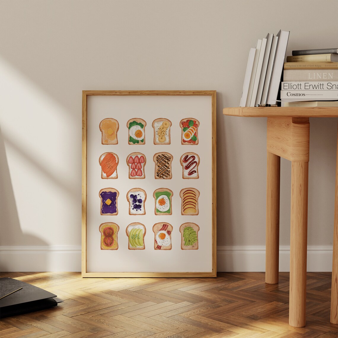 Avocado Toast Breakfast Art Print, Minimalist Kitchen Decor - Image 2