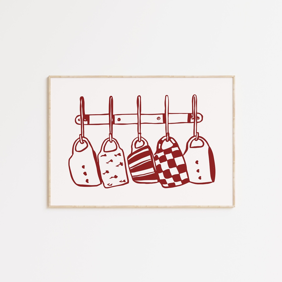 Tea Cup Print, Midcentury Modern Kitchen Wall Art