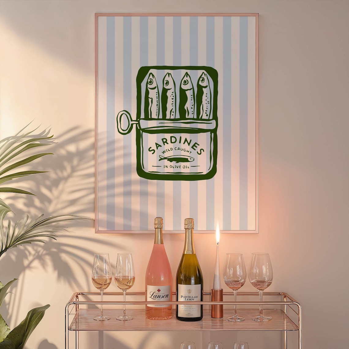 Sardines Fish Print, Retro Kitchen Wall Art - Image 3