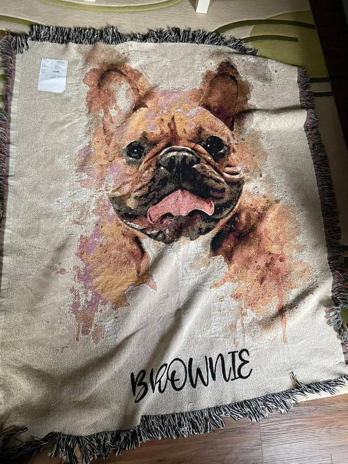 Custom Woven Pet Photo Memorial Throw Blanket - Image 4