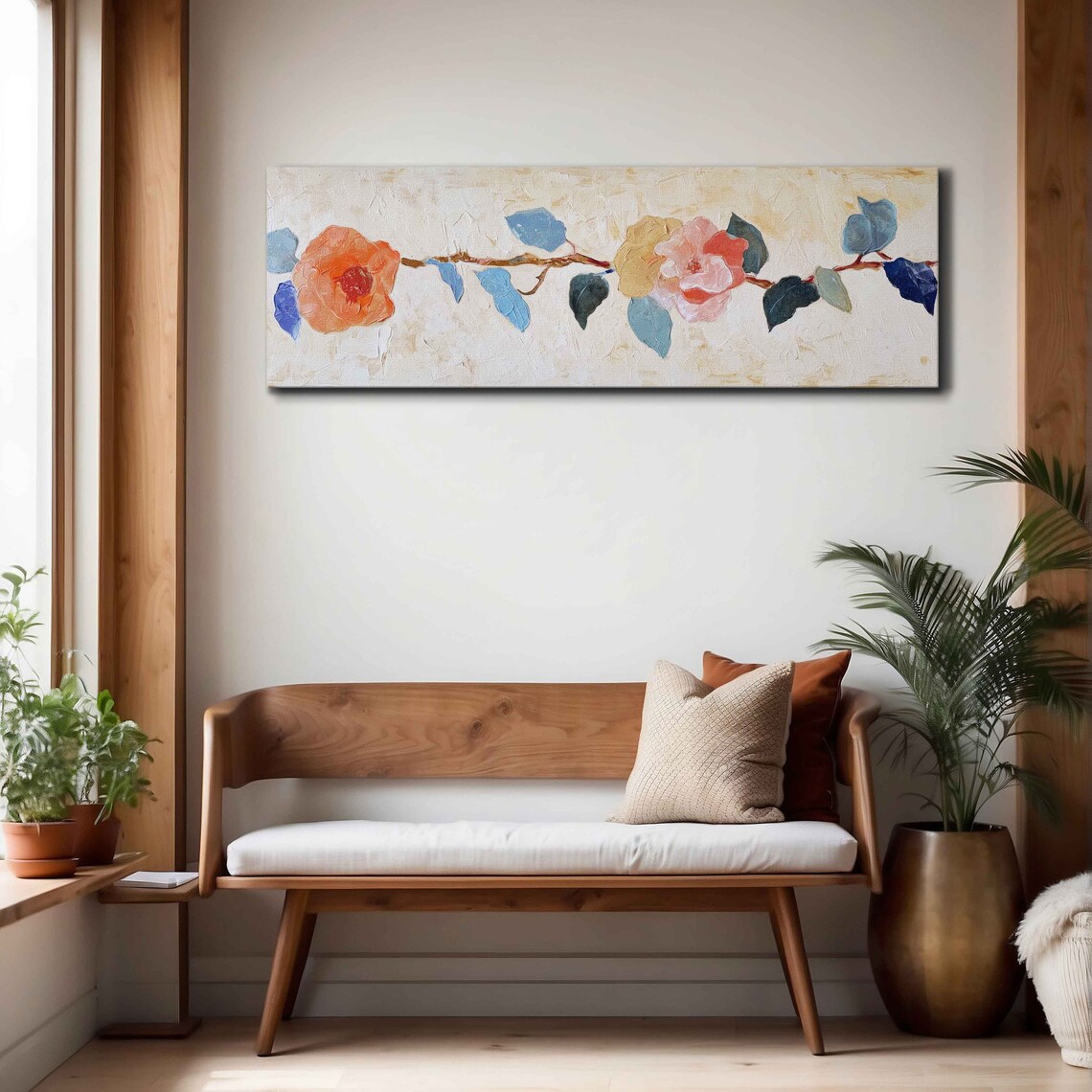Panoramic Floral Minimalist Art Print, Horizontal - Image 4