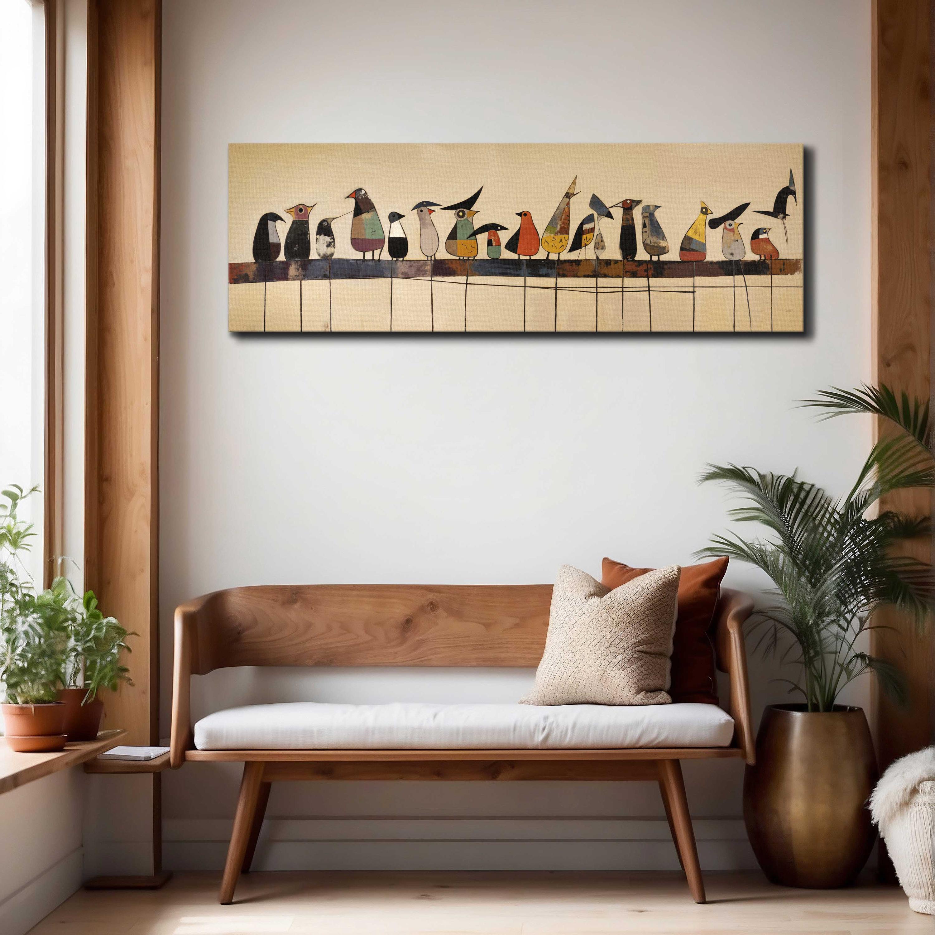 Birds On Wire Mid-Century Modern Art Print - Image 4