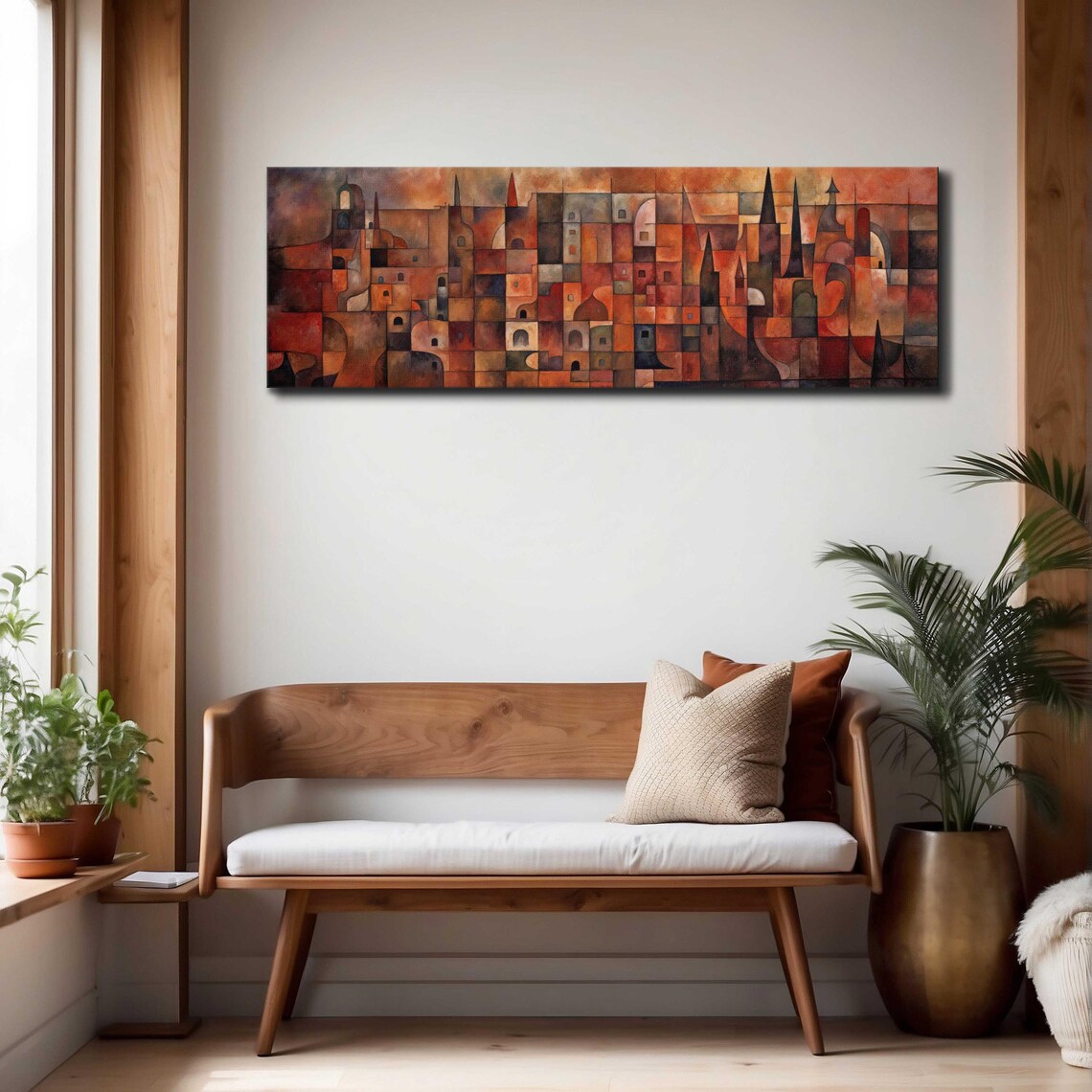 Mid-Century Modern Cityscape Abstract Art Print - Image 4